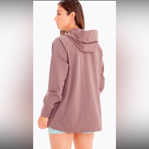 Merrell Women's L Whisper Rain Shell Jacket dusty rose Hooded Outdoor‎ hiking - Picture 2 of 7